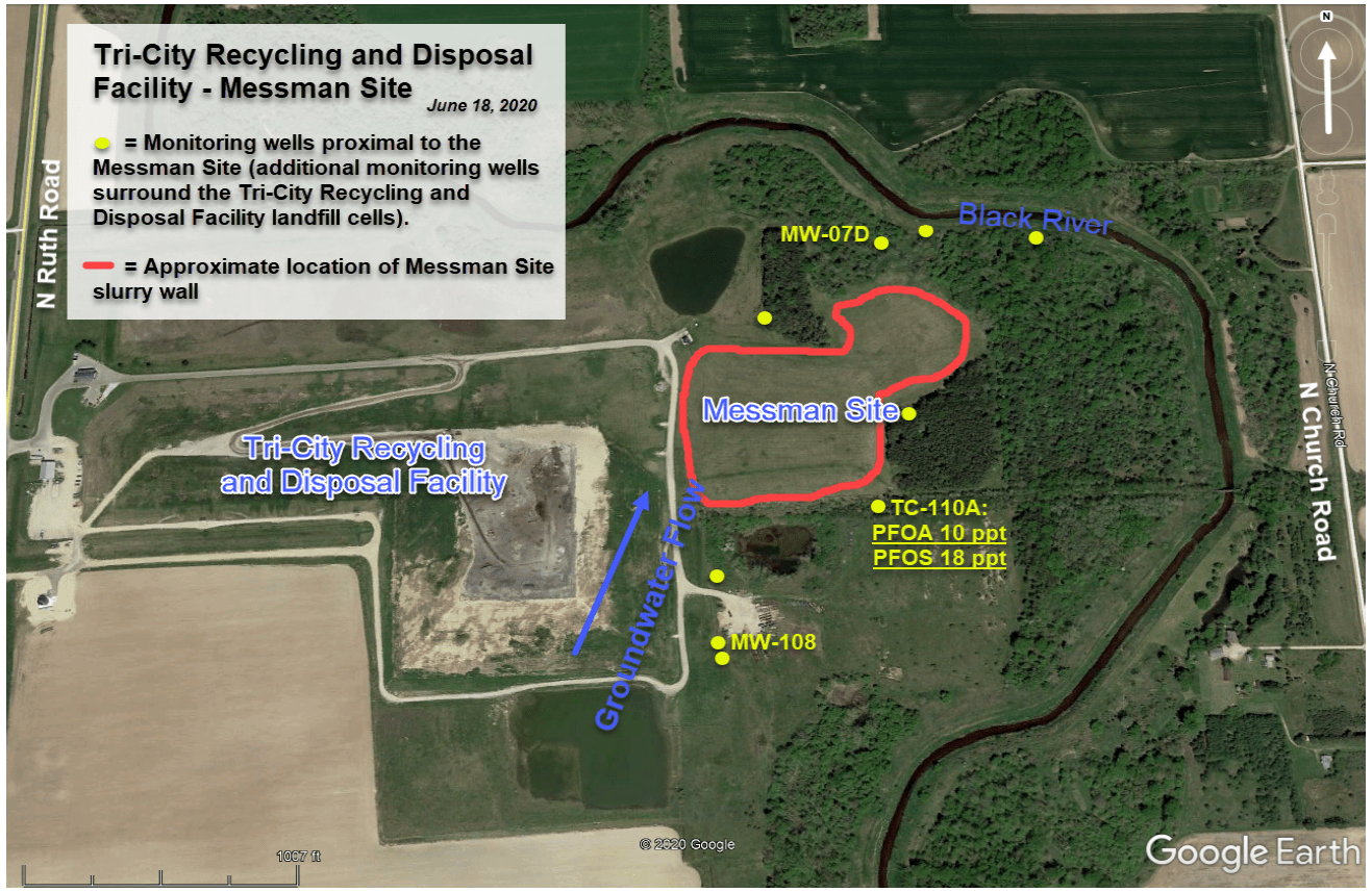 Tri-City Recycling and Disposal Facility - Messman Site Map