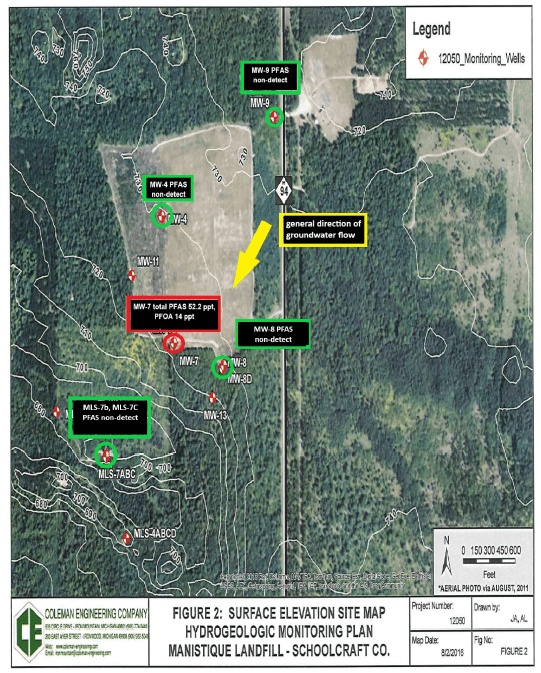 City of Manistique Landfill Map