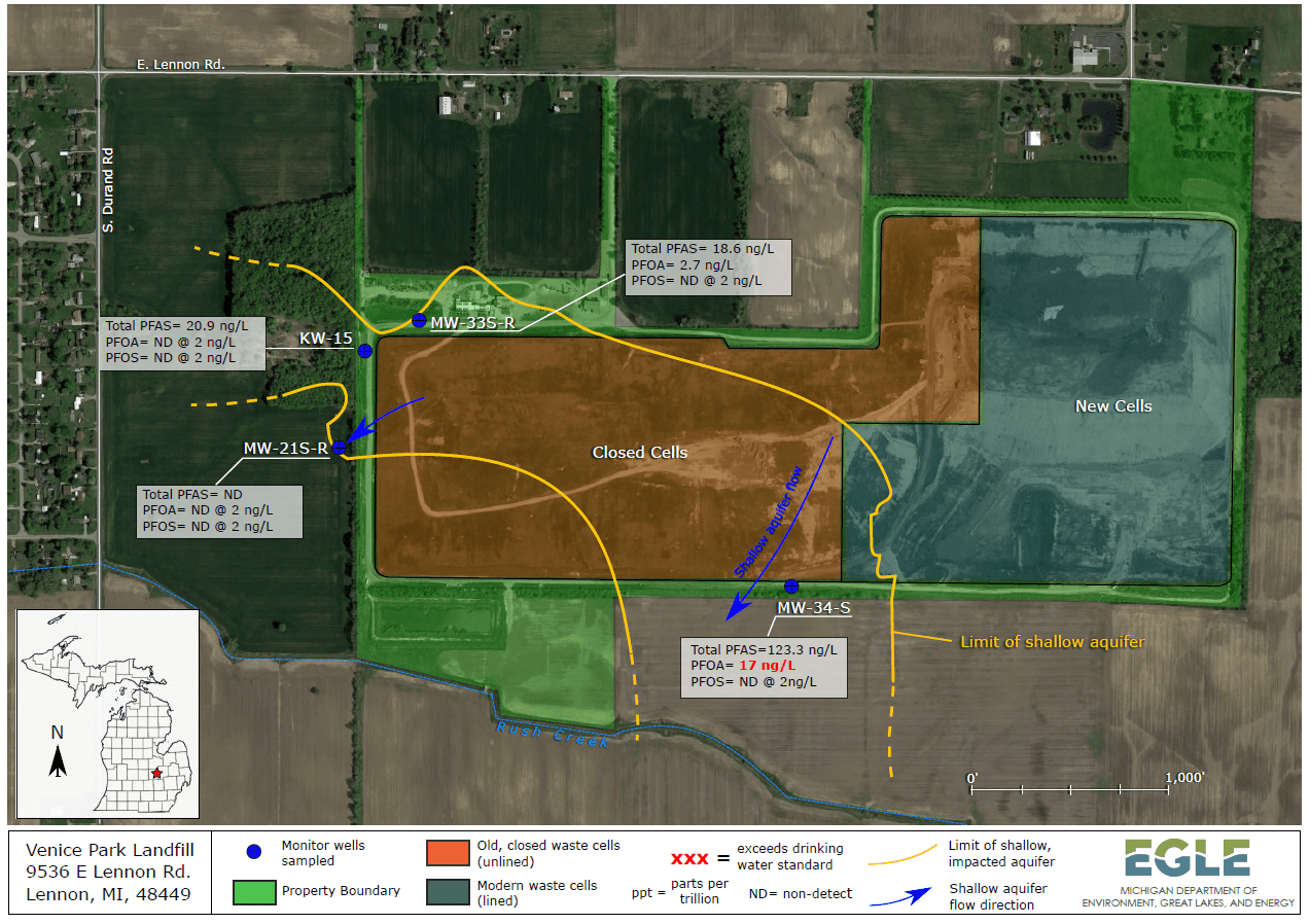 Venice Park Recycling and Disposal Facility (Lennon, Shiawassee County)