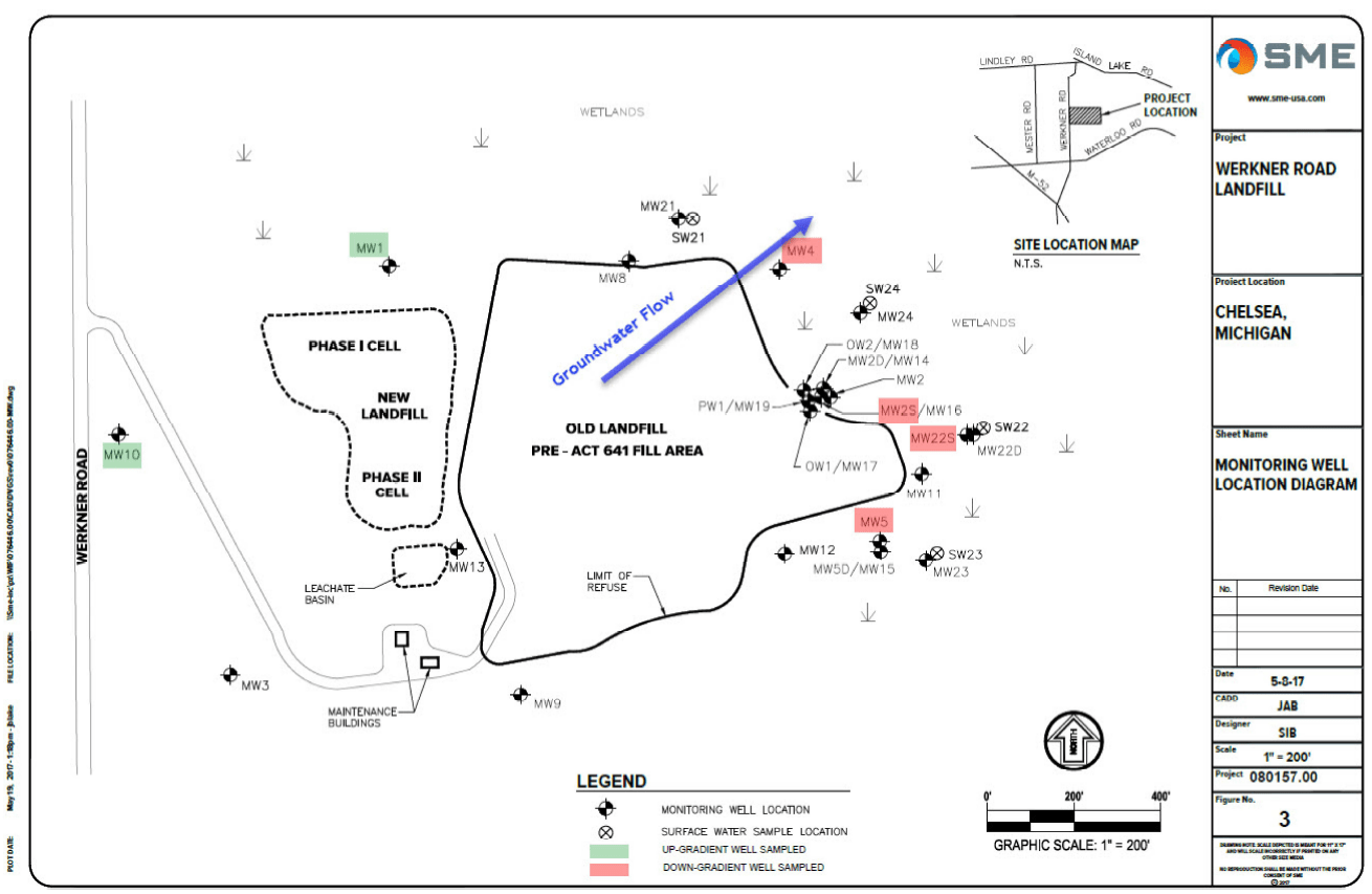 Werkner Road Landfill Map