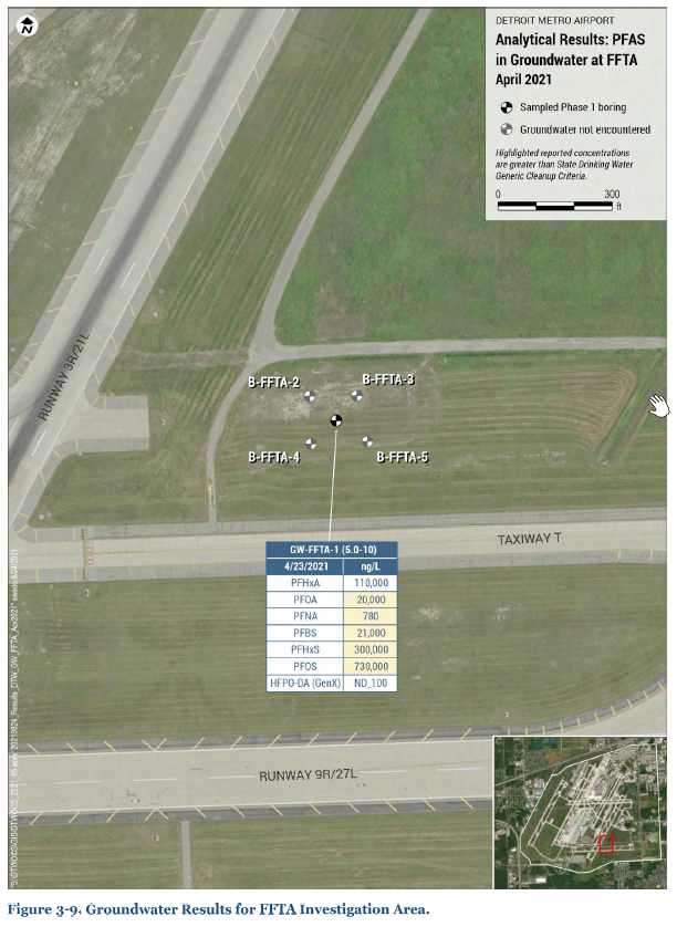 Detroit Metropolitan Wayne County Airport FFTA map