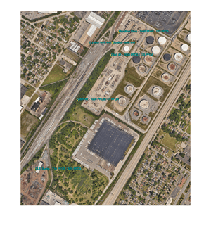 Melvindale Foaming Sewer Map August 12 2019 PFOS PFOA Results