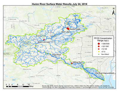 Huron River Surface Water Results July 24, 2018