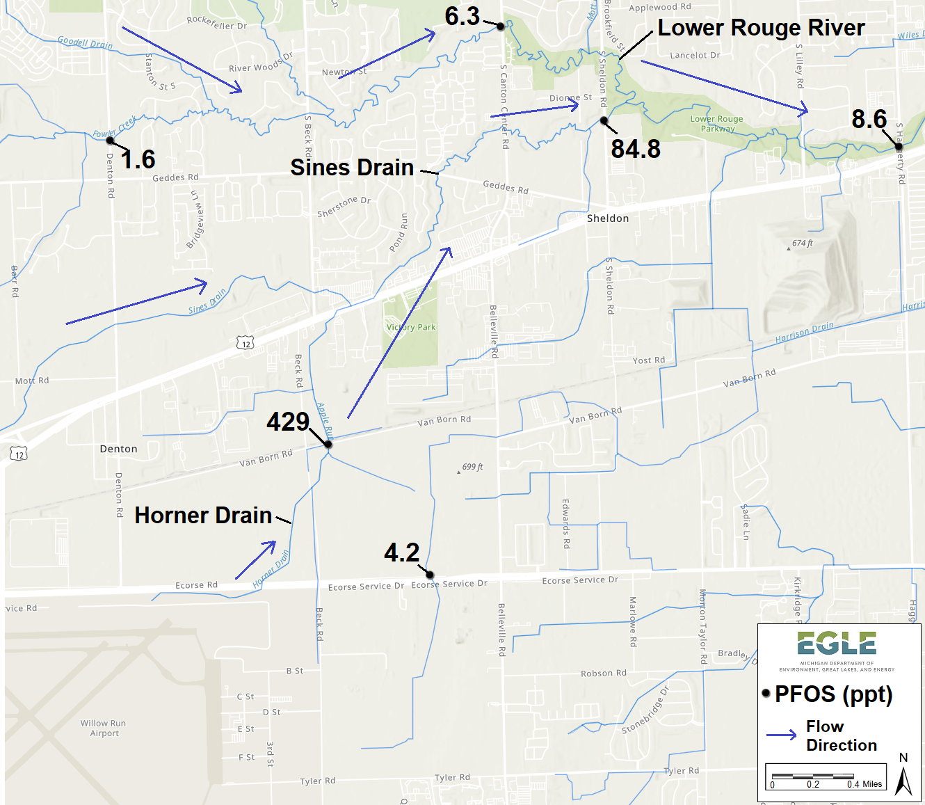 Map Rouge Willow Run