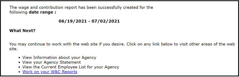 Confirmation screenshot