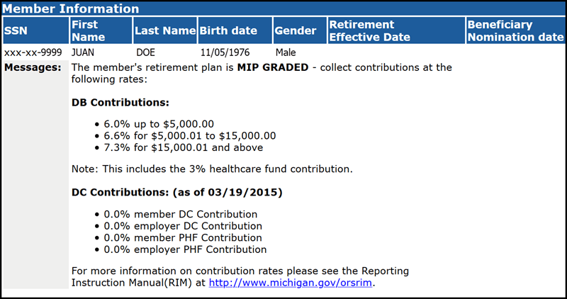 Active member with MIP Graded