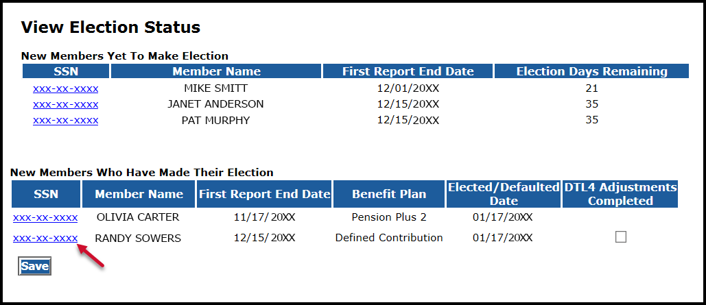 View Election Status