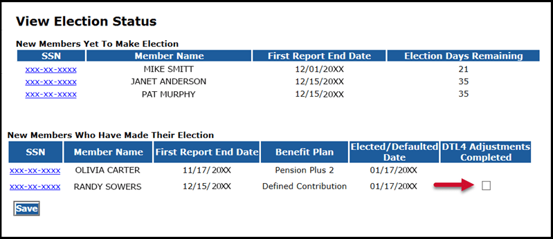 View Election Status