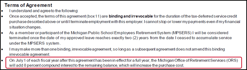 TDP Terms of agreement