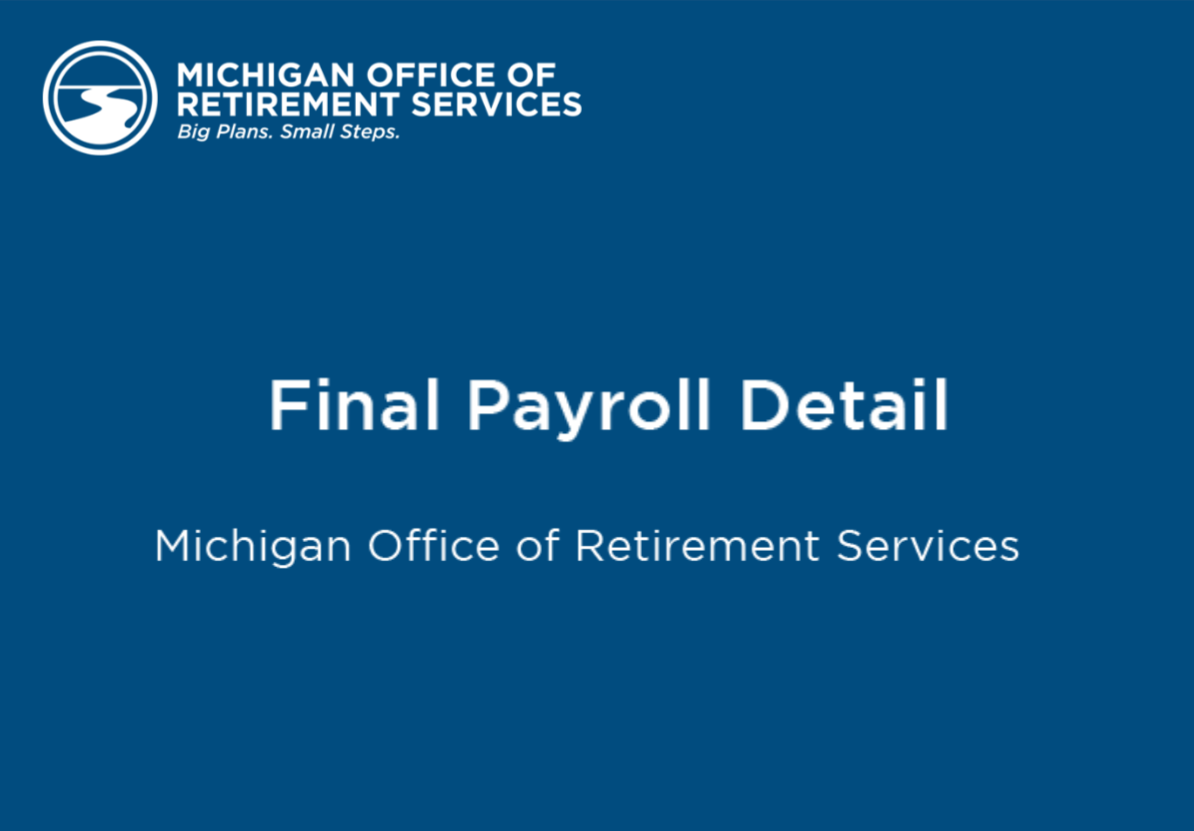 Final Payroll Details module screenshot