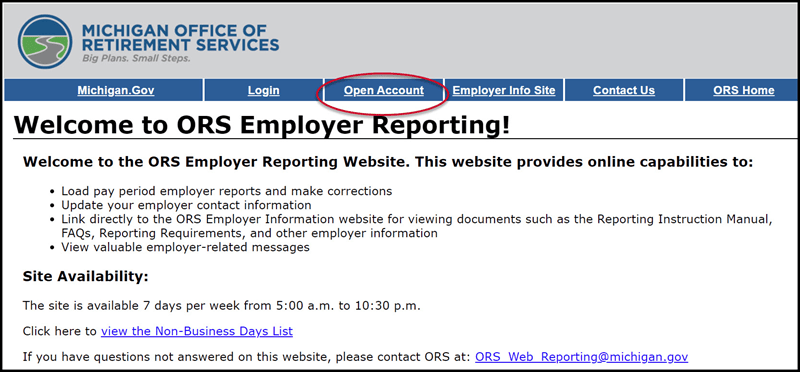 Screenshot of miLogin account