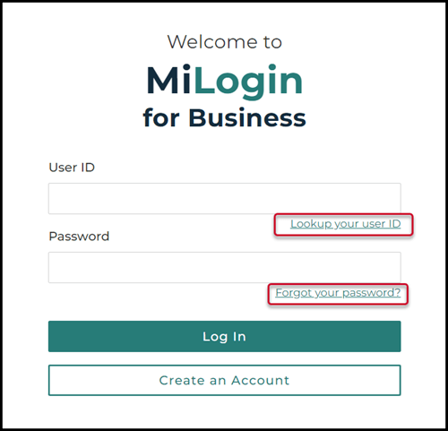 screenshot of miLogin