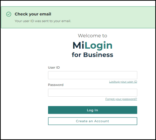 screenshot of miLogin