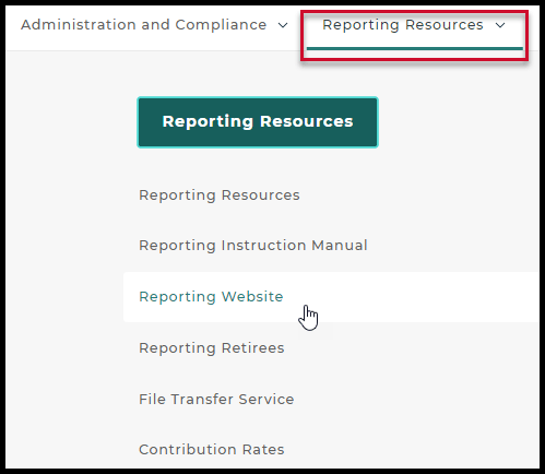 Reporting Website screenshot