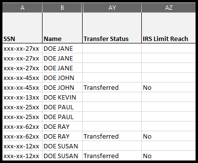 Download Detail spreadsheet columns AY through AZ
