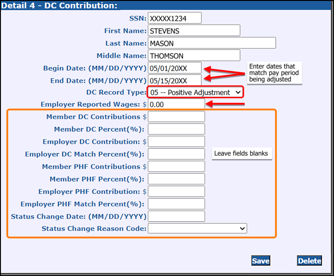 Detail 4 - DC Contributions