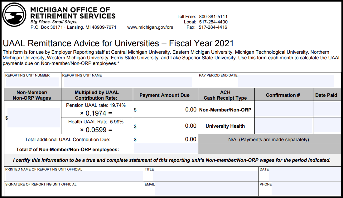 UAAl Remittance Advice for Universities