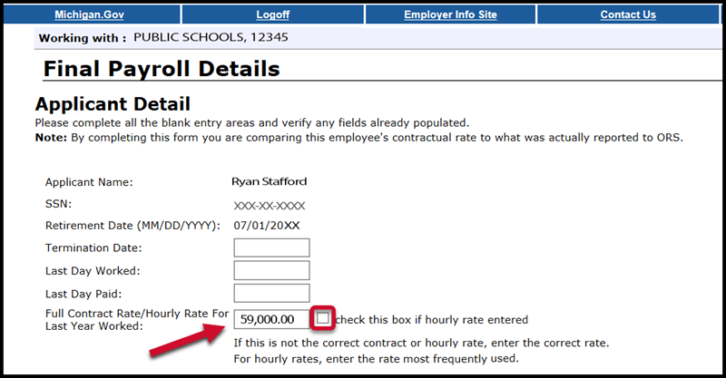 Applicant Detail with callouts