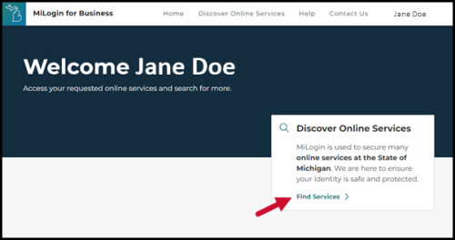 screenshot of miLogin