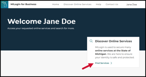 screenshot of miLogin