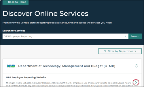 screenshot of miLogin