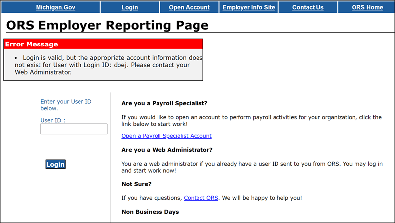 ORS Emplore Reporting page