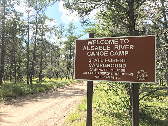 AuSable Canoe Camp Sign