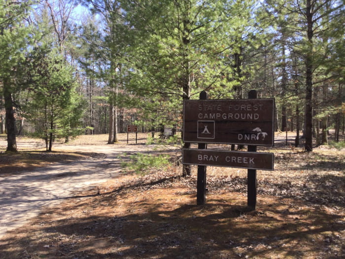 Bray Creek Campground Sign