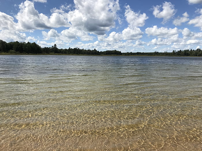 Jones Lake blue sky