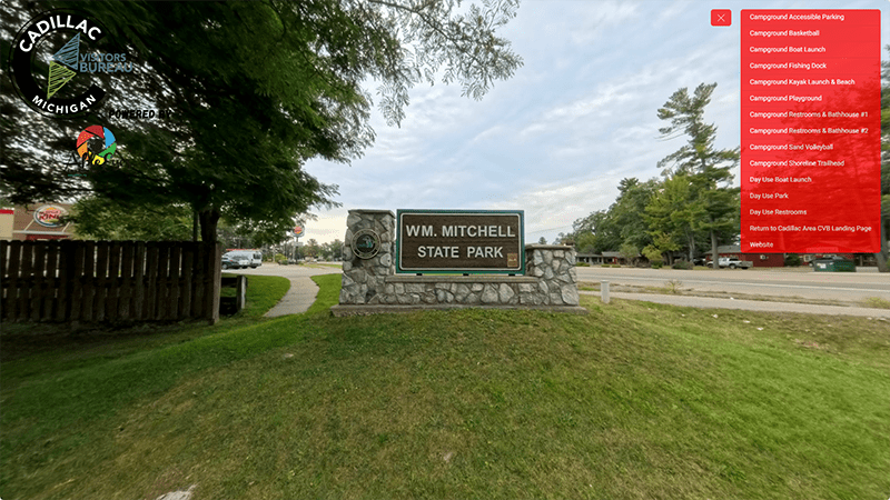 The entrance sign to Mitchell State Park