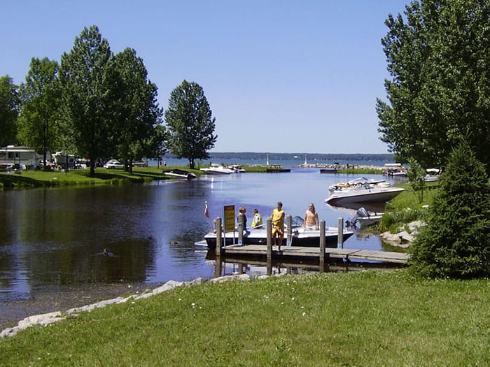 two boaters in basin