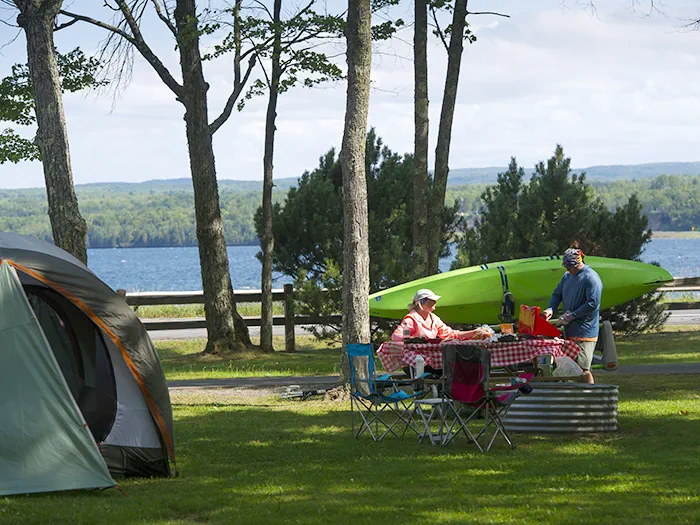 Baraga lakefront campsite