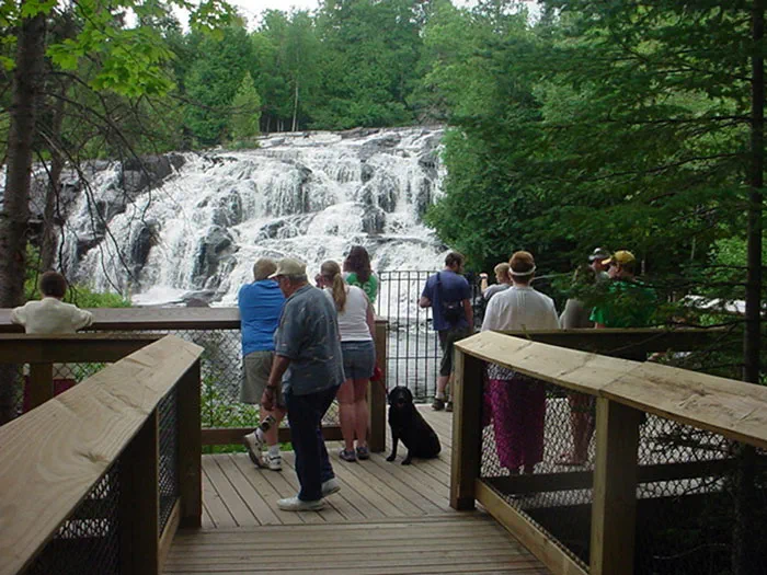 guests viewing Bond Falls