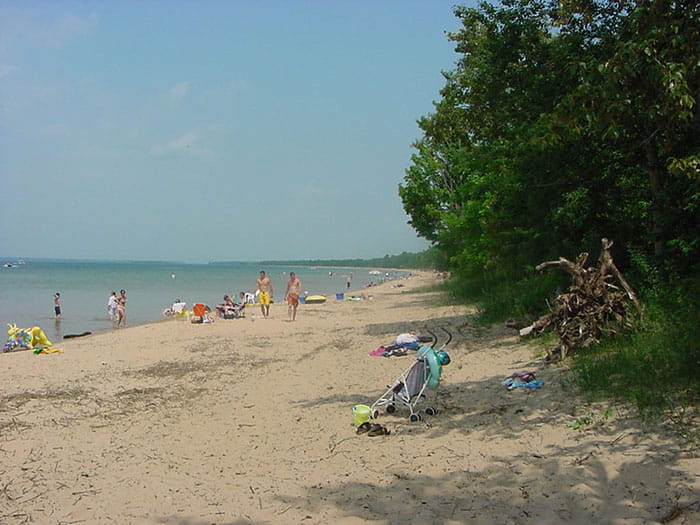 brimley state park beach