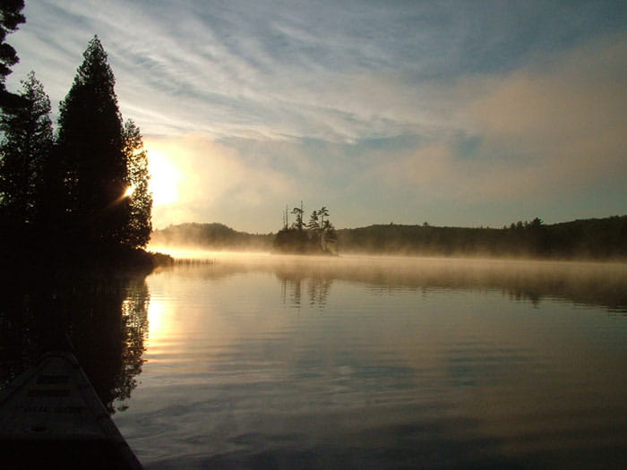 sunrise on lake