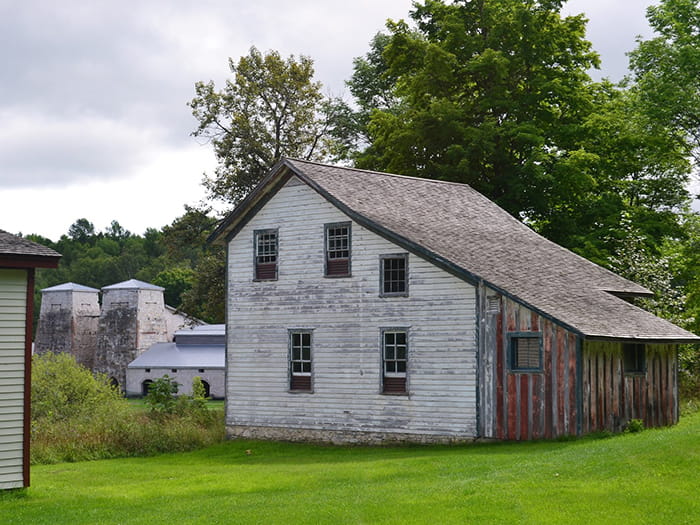 historic buliding with green grass