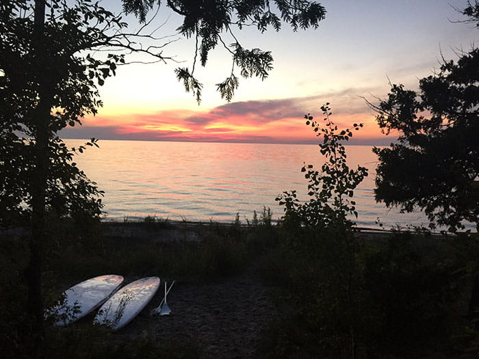 Fishermans Island sunset paddleboards