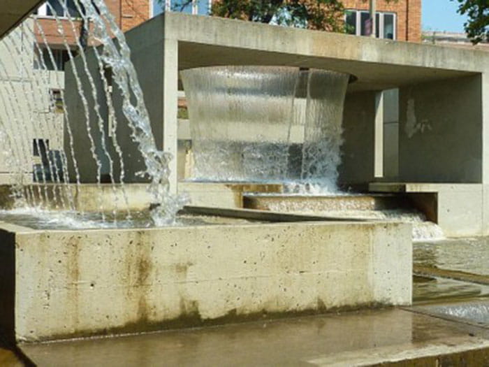 fountains with water