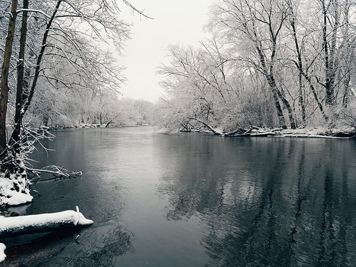 Kalamazoo river winter