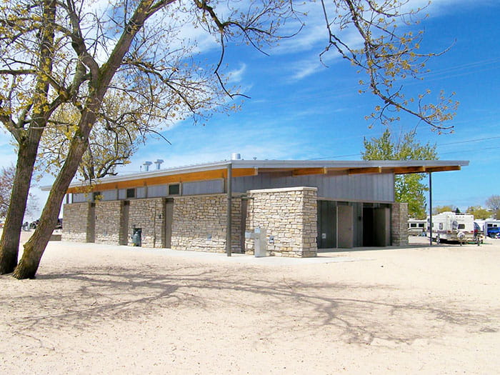 restroom building