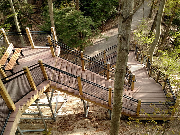 Dune climb stairway