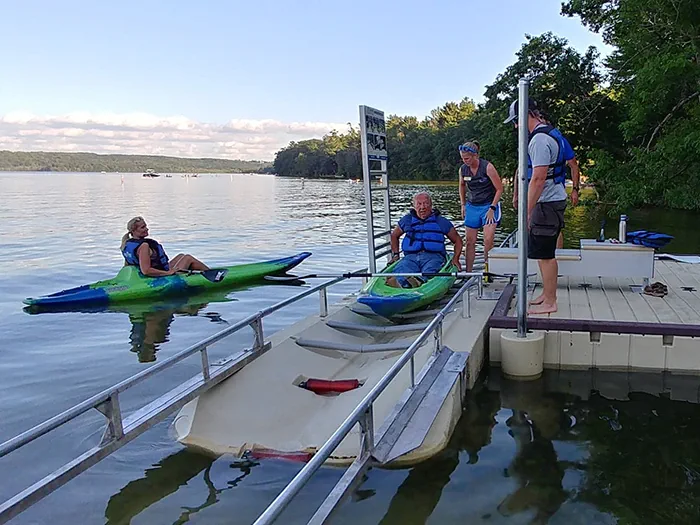Interlochen kayak launch accessible features