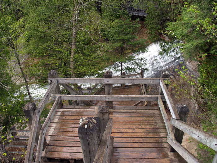 Laughing Whitefish Falls State Park Stairway Deck