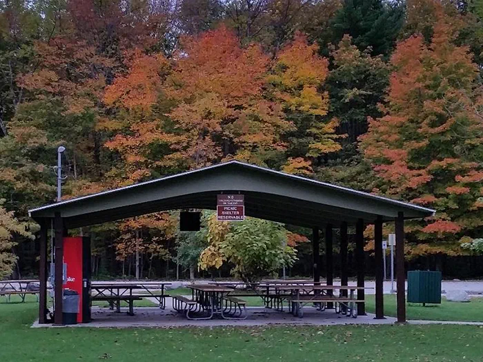 shelter with tables
