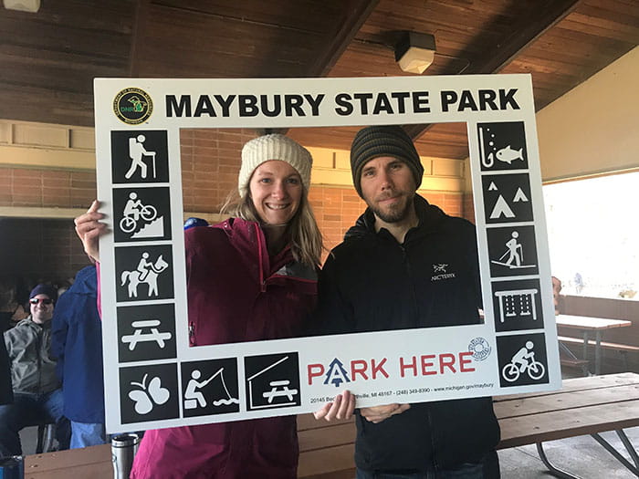 Maybury couple with photo