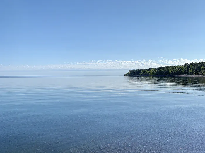 water with land