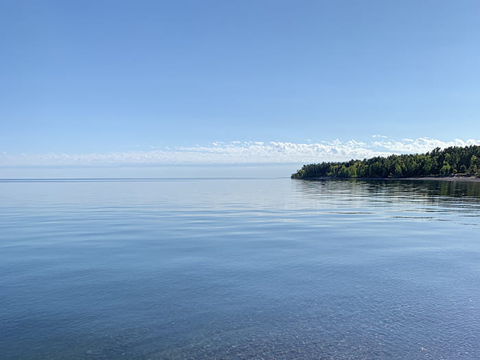 water with land