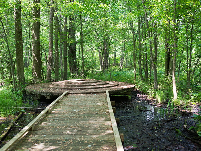 walkway to marker