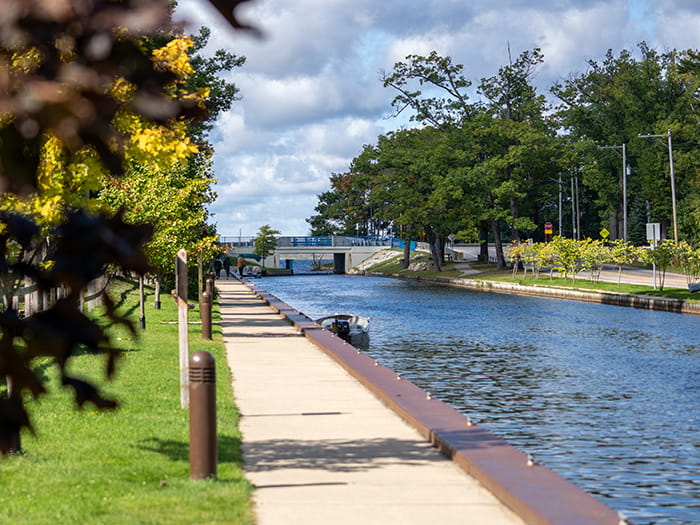 canal with path running along it