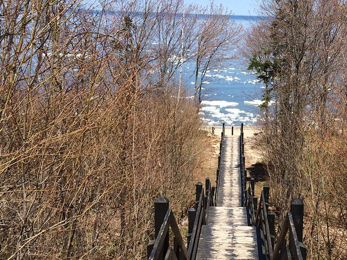 Muskallonge Lake stairs